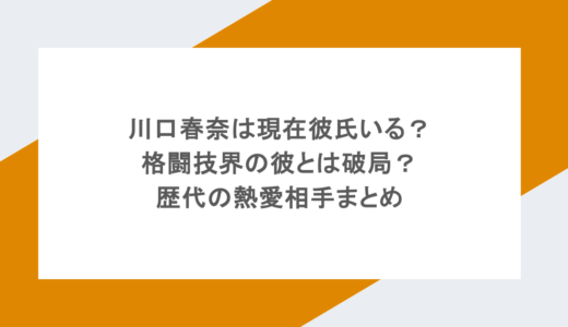川口春奈は現在彼氏いる?格闘技界の彼とは破局?歴代の熱愛相手まとめ